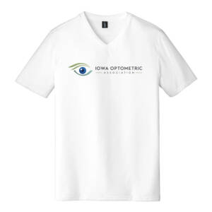 Iowa Optometric District Made Mens Perfect Tri V-Neck Tee-White