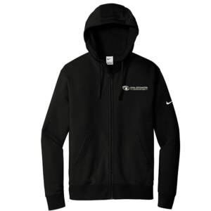 Iowa Optometric Nike Club Fleece Sleeve Swoosh Full-Zip Hoodie Men-Black