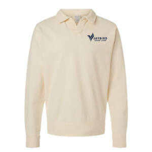 Jaybird ComfortWash Garment Dyed Polo Collar Sweatshirt – Parchment