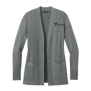 Jaybird Port Authority Women’s Easy Care Open Front Cardigan Sweater – MediumHeatherGrey
