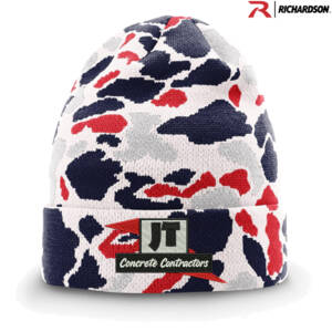 JT Concrete Contractors Richardson Duck Camo Beanie – Americana