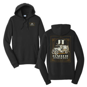 JT Concrete Contractors Unisex Fan Favorite Fleece Pullover Hooded Sweatshirt – JetBlack