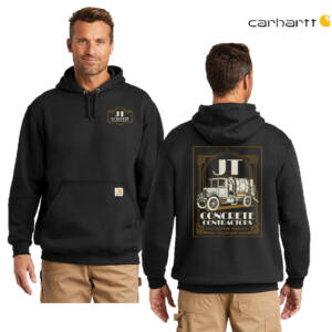 JT Concrete Contractors Carhartt Midweight Hooded Sweatshirt – Black