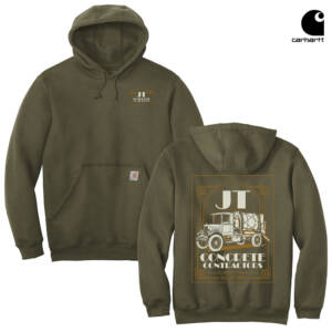 JT Concrete Contractors Carhartt Midweight Hooded Sweatshirt – Moss