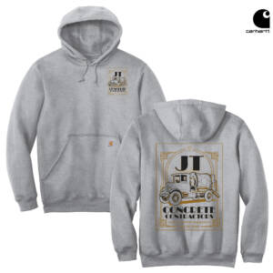 JT Concrete Contractors Carhartt  Midweight Hooded Sweatshirt – HeatherGrey