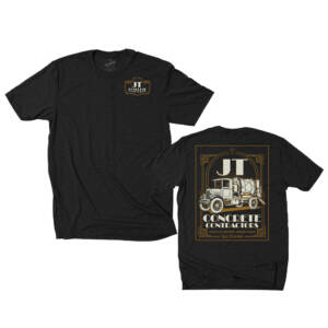 JT Concrete Contractors Unisex District Perfect Tri blend Crew Tee – Black