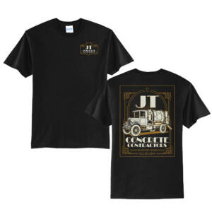 JT Concrete Contractors Unisex Short Sleeve Tee – JetBlack