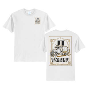 JT Concrete Contractors Unisex Short Sleeve Tee – White