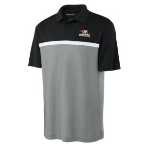 JT Concrete Contractors Sport Tek Men UV Micropique Colorblock Polo – BlkGryWht