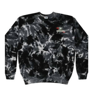 JT Concrete Contractors Colortone Unisex Tie Dyed Fleece Crewneck Sweatshirt – MultiBlack