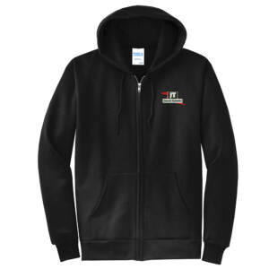 JT Concrete Contractors Unisex Classic Full Zip Hooded Sweatshirt – JetBlack