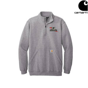 JT Concrete Contractors Carhartt Midweight 1/4 Zip Mock Neck Sweatshirt – HeatherGrey