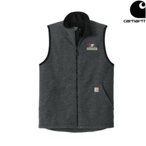 JT Concrete Contractors Carhartt Textured Fleece Vest – CarbonHeather