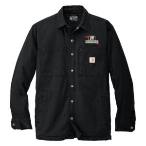 JT Concrete Contractors Carhartt Rugged Flex Fleece Lined Shirt Jac – Black