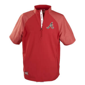 Knights BSB Rawlings Colrsync Short Sleeve Batting Cage Jacket with Hood-Scarlet