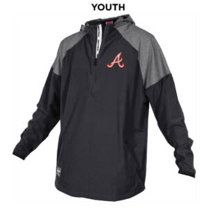 Knights BSB Rawlings YOUTH Rawlings Colorsync Long Sleeve 1/2 zip hooded  BP Jacket-Black