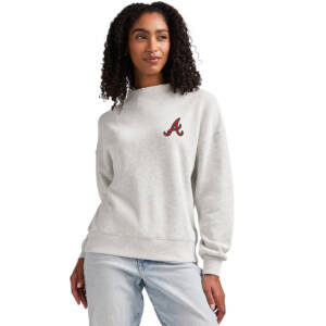 Knights BSB Charles River Women’s Willow Mock Neck Sweatshirt – Oatmeal Heather (M-3x)