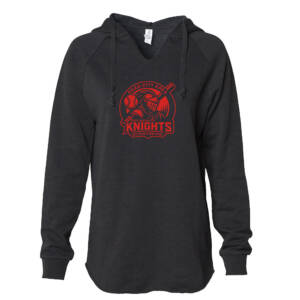 Knights BSB Independent Trading Co. Women’s Lightweight California Wave Wash Hooded Sweatshirt – Black