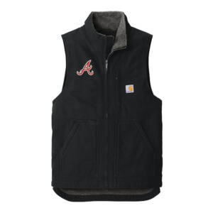 Knights BSB Carhartt Men Sherpa-Lined Mock Neck Vest-Black