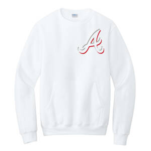 Knights BSB Unisex Core Fleece Crewneck Pocket Sweatshirt -White