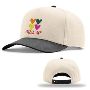 Little Red Foundation Richardson Full Fabric 5 Panel Champ Cap – CreamBlack