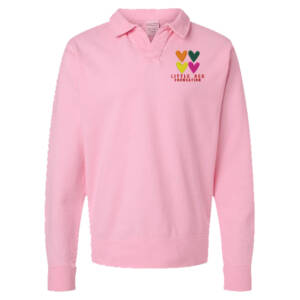 Little Red Foundation ComfortWash Men Garment Dyed Polo Collar Sweatshirt – CottonCandy