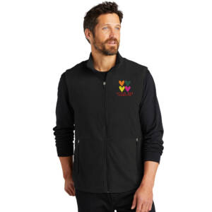 Little Red Foundation Port Authority Men Accord Microfleece Vest – Black