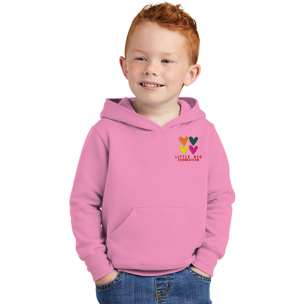 Little Red Foundation Precious Cargo Toddler Pullover Hooded Sweatshirt - CandyPink