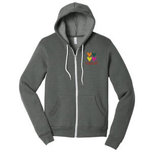 Little Red Foundation BELLA CANVAS Unisex Sponge Fleece Full Zip Hoodie – DeepHeather