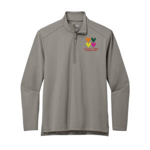 Little Red Foundation Port Authority Men C FREE Double Knit 1/4 Zip – SmokeGrey