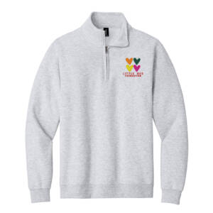 Little Red Foundation Gildan Heavy Blend Unisex 1/4 Zip Sweatshirt – Ash