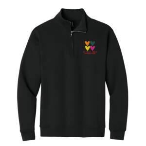 Little Red Foundation Gildan Heavy Blend Unisex 1/4 Zip Sweatshirt – Black