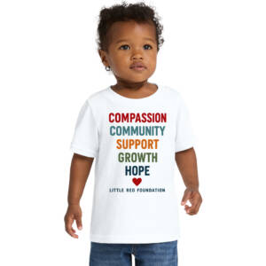Little Red Foundation Precious Cargo Infant  Cotton T Shirt  – White