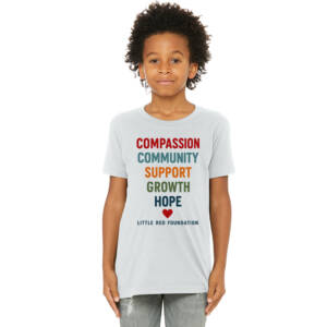 Little Red Foundation BELLA CANVAS YOUTH Jersey Short Sleeve Tee – SILVER