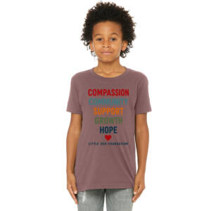 Little Red Foundation BELLA CANVAS YOUTH Jersey Short Sleeve Tee – Mauve