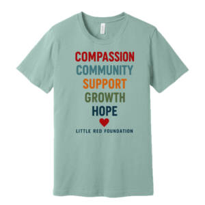 Little Red Foundation Bella Canvas Short Sleeve combed and ring spun cotton T Shirt – DustyBlue