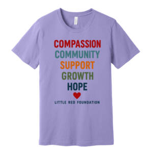 Little Red Foundation Bella Canvas Short Sleeve combed and ring spun cotton T Shirt – DarkLavender