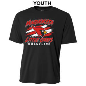 Maq Little Cards Wrestling YOUTH Cooling Performance Tshirt-Black