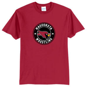 Maq Little Cards Wrestling Unisex Short Sleeve Tee-Red