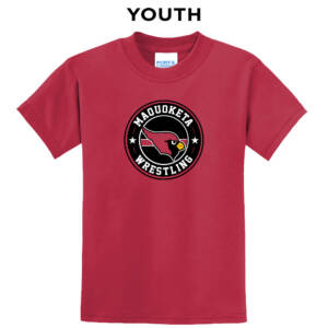 Maq Little Cards Wrestling Youth Short Sleeve Tee-Red