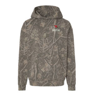 Maq Little Cards Wrestling Unisex Boulevard Heavyweight Hooded Sweatshirt-Deadwood Tree Camo (L-3x)