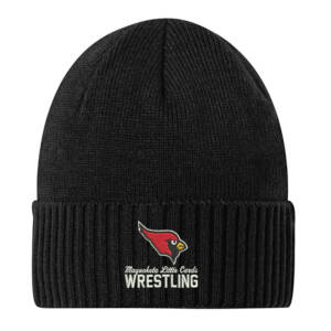 Maq Little Cards Wrestling Port Authority Rib Knit Cuff Beanie-Black