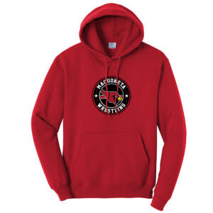 Maq Little Cards Wrestling Unisex Classic Core weight Cozy Pullover Hooded Sweatshirt-Red