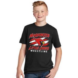 Maq Little Cards Wrestling Youth Premium Short Sleeve Tee-Black