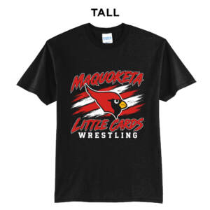 Maq Little Cards Wrestling Tall Short Sleeve Tee-Black