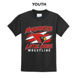 Maq Little Cards Wrestling Youth Short Sleeve Tee-Black