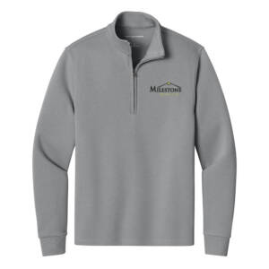 Milestone Port Authority Wearever Signature Double Pique 1/4 Zip – GustyGrey