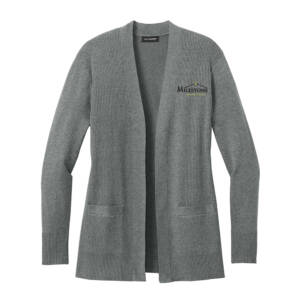Milestone Port Authority Women’s Easy Care Open Front Cardigan Sweater – MediumHeatherGrey