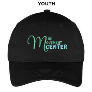 Mini Movement  Youth Six Panel Twill Cap – Black