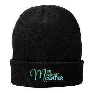 Mini Movement Port Company Fleece Lined Knit stocking Cap – Black